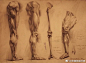 转发俄罗斯画师 Ivan Laliashvili 一组人体解剖素描 ​​​​