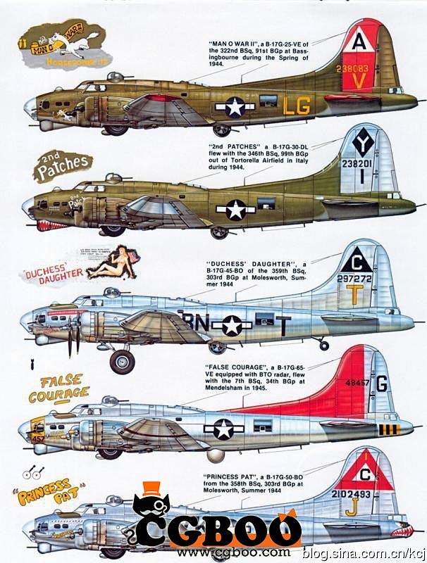 【素材参考】美军二战飞机原画资源CG帮美...