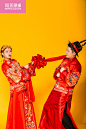 搞怪有趣的中式婚纱照《天下无双》杭州客片-来自80印象馆客照案例 |婚礼时光