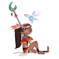 Ana Kaona, Luigi Lucarelli : Explorations for a fantasy tribal girl character