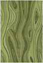 Inhabit Collection Hand-Tufted Area Rug, Green Wood Grain design by Chandra rugs