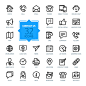 简约线性图标设计矢量素材 - 素材中国16素材网