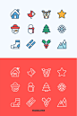 圣诞节扁平图标 UI元素 矢量素材 图标设计 sketch_UI设计_Icon图标