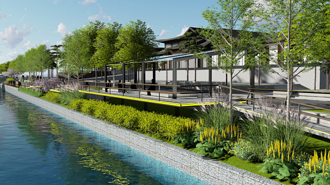 滨河带概念方案设计、制作、汇报