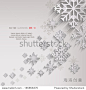 Abstract christmas background with snowflakes