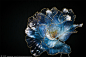 头饰参考~.日本艺术家 荣sakae 手工制作的发簪~..金属丝与造花液的高光搭配花的形状真的好美~