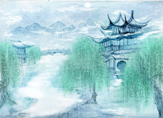 鱼俞木-花瓣网|陪你做生活的设计师 古风水彩插画〕作者 鱼俞