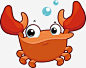 手绘卡通海洋生物小海蟹高清素材 鱿鱼 免费下载 页面网页 平面电商 创意素材 png素材