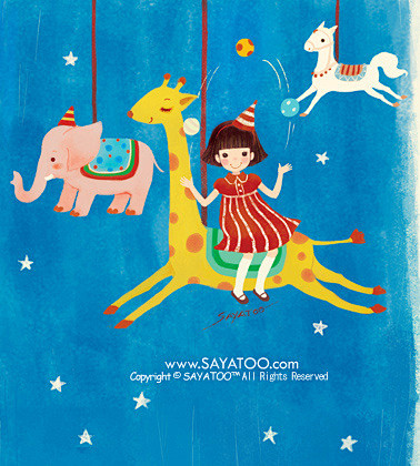 SAYATOO 插画《夜的童话》系列