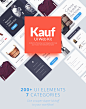 Kauf UI Web Kit : Kauf is a UI Web Kit crafted in Photoshop and designed for help you in your next awesome web project. This pack comes with 200+ design elements vector based and 7 categories (Articles, Ecommerce, Forms, Headers, Navigations, Widgets, Ele