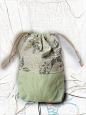 格子和风花 原创手作工 森林系女束口袋手提包散步棉布包 小清新 设计 新款 2013