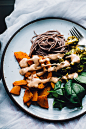 winter wonder buckwheat soba with bangarang tahini sauce | vegan, gluten free recipe via willfrolicforfood.com