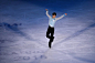 Yuzuru Hanyu of Japan performs during the Exhibition Program on day five of the 2015 ISU World Figure Skating Championships at Shanghai Oriental...