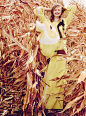 兰茜・威森-秋天玉米地的时尚-VOGUE澳大利亚2014年12月-灵感来自于林赛简单多彩的风格---酷图编号1112168
