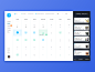 Pet Pro Booking Calendar - Month View light theme dark theme colors calendar dashboard clean minimal app web ux ui