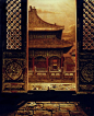 古旧建筑中的华夏文明│油画家萧鹏作品。 