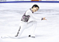 Yuzuru Hanyu of Japan competes in the Men's Singles Short Program during day one of the 2016 Skate Canada International at Hershey Centre on October...