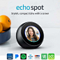 Echo Spot | Alexa-enabled Speaker with 2.5" Screen - Black