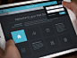 Flat iPad Tablet App & Dashboard - Home Screen
