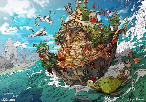 Demizu-posuka 海底世界插画...