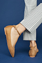Slide View: 5: Vanessa Wu Ankle Strap Flats