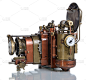 老式铜制照相机