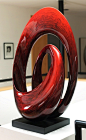 Daryl Stokes: "Sunrise" Free Form Lacquered Wood Sculpture