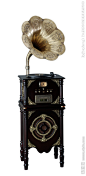 黑色经典 留声机 电唱机 扬声器 怀旧经典 老式 PSD分层素材 欧式留声机 高清留声机图 大喇叭 黑色 木制留声机