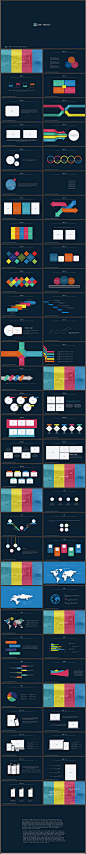 ppt模板 扁平化 商务PPT 国外PPT 设计 素材下载 PPT图标 PPT图表 表格 