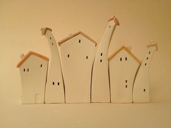 Ceramic houses in a ...