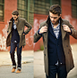 #搭配# Adam Gallagher - Similar Here  > Coat, Shirt, Giorgio Brutini Saddle Oxfords - 7FAM