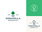 Logo Versions for Donatella Residencial logo design brand identity branding illustration icon type typography tree park plant brasil residence house minimalist logotype badge lockup