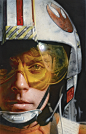 Luke Skywalker-X Wing Pilot, Greg Staples : Luke Skwalker X-Wing Pilot painting. Personal work. Greg Staples, 2017, Mixed media on board, 13.5X19.5".