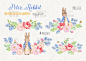 cm160童话故事素材森林彼得兔手绘水彩花卉植物PNG水彩免扣素材-淘宝网