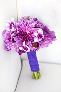 紫紫紫、紫心采集到美碎。。。婚礼捧花