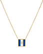 Code Flag Square Diamond Pendant Necklace - J