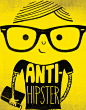 Anti-hipster - yellow Art Print by Farnell | Society6