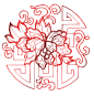 中国古典花纹圆形