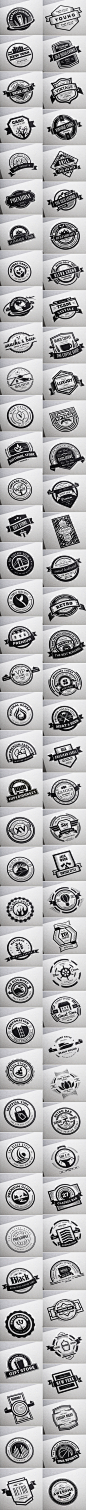 80 Vintage Labels & Badges Logos - Premium Bundle : 80 Retro Vintage Labels and Badges that you can use on Logos with emblem style, on beer labels, restaurants, coffee shops, bar and other places. Also you can use them on modern labels with a touch of