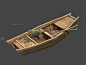 木船3d模型，渔船，小船，渔网，缆绳子，水桶，蜗牛模型网资源