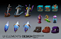 UI Icon Elements Fantasy Themed, Warren Goh : Some item and weapon icons done for assignment