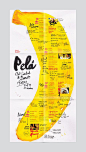 Pelá - Brazilian Festival  by Osh Grassi, via Behance    I like the unique style of illustration, and editorial style that has hand writing and typed letters positioned together. Very nice colour scheme (Black, yellow, and red)