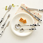 韩版创意奶牛便捷餐具 可爱不锈钢刀子叉子