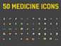 50 Free Medicine Icons