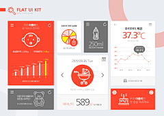 羽化成蝶A采集到UI KIT❤模板下载 网页设计 app交互设计