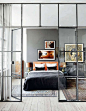 glass wall bedroom | Cool Spaces. | Pinterest