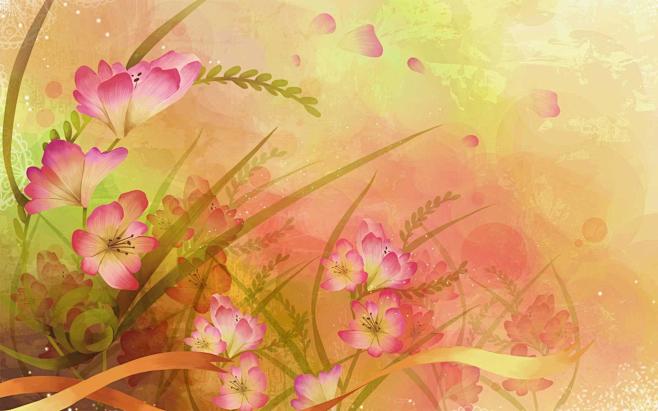 花卉插图自然壁纸（#680340）/ W...