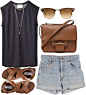 whattwowear:

Untitled #13 by veronika-m featuring a leather shoulder bag