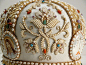 Decoration of crowns and kings wear  with gold embroidery with original  pearls was very popular in Russian Imperial times