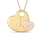 Two Hearts Engraved Pendant